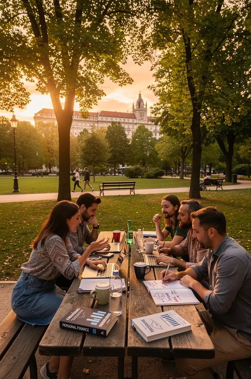 Grafikonok és táblázatok egy laptop képernyőjén, amelyek a pénzügyi tervezés alapjait mutatják be.